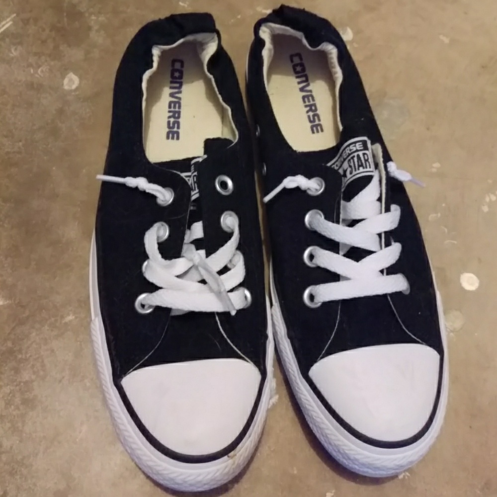 Black Converse Slip Ons